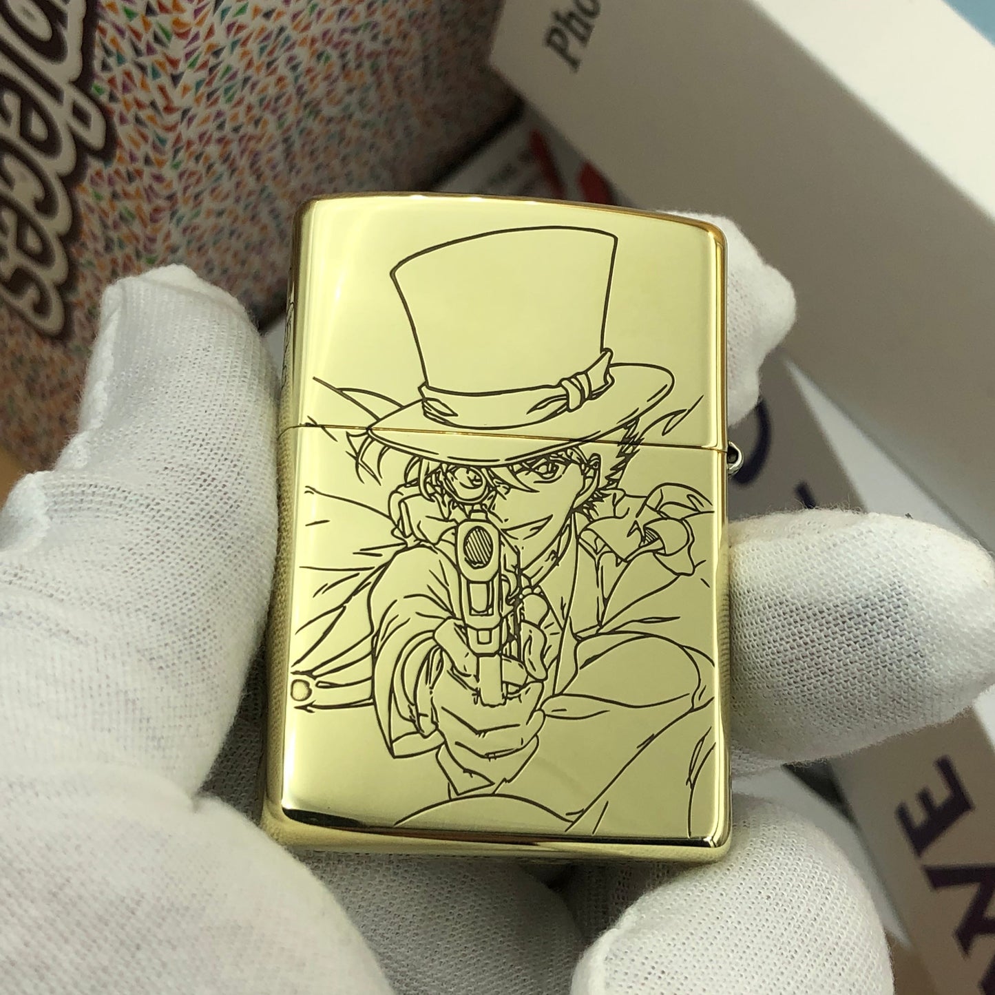 Detective Conan Zippo Lighter – Model 254B High Polish Brass