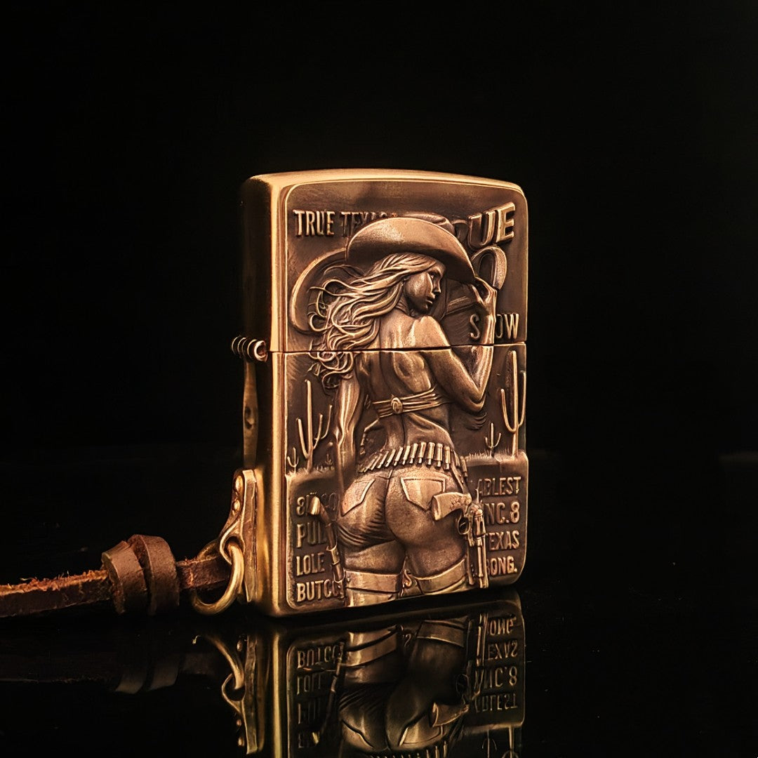 Cowgirl Zippo Lighter