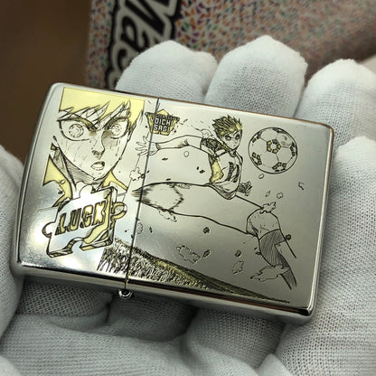 Blue Lock Deep Engraved Zippo Lighter – Model 207 Street Chrome