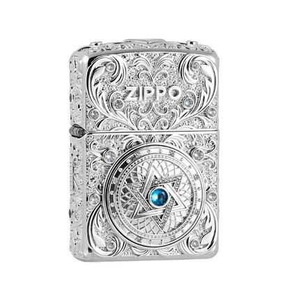 Zippo Handmade Silver Hexagram