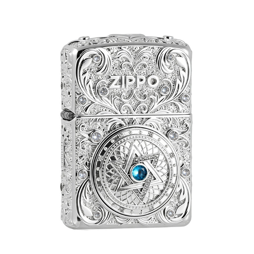 Zippo Handmade Silver Hexagram