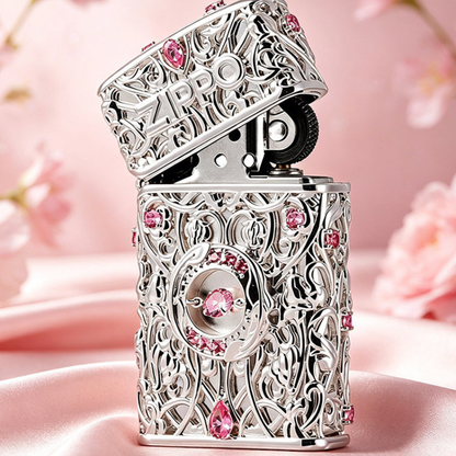 Zippo Filigree Pink Handmade