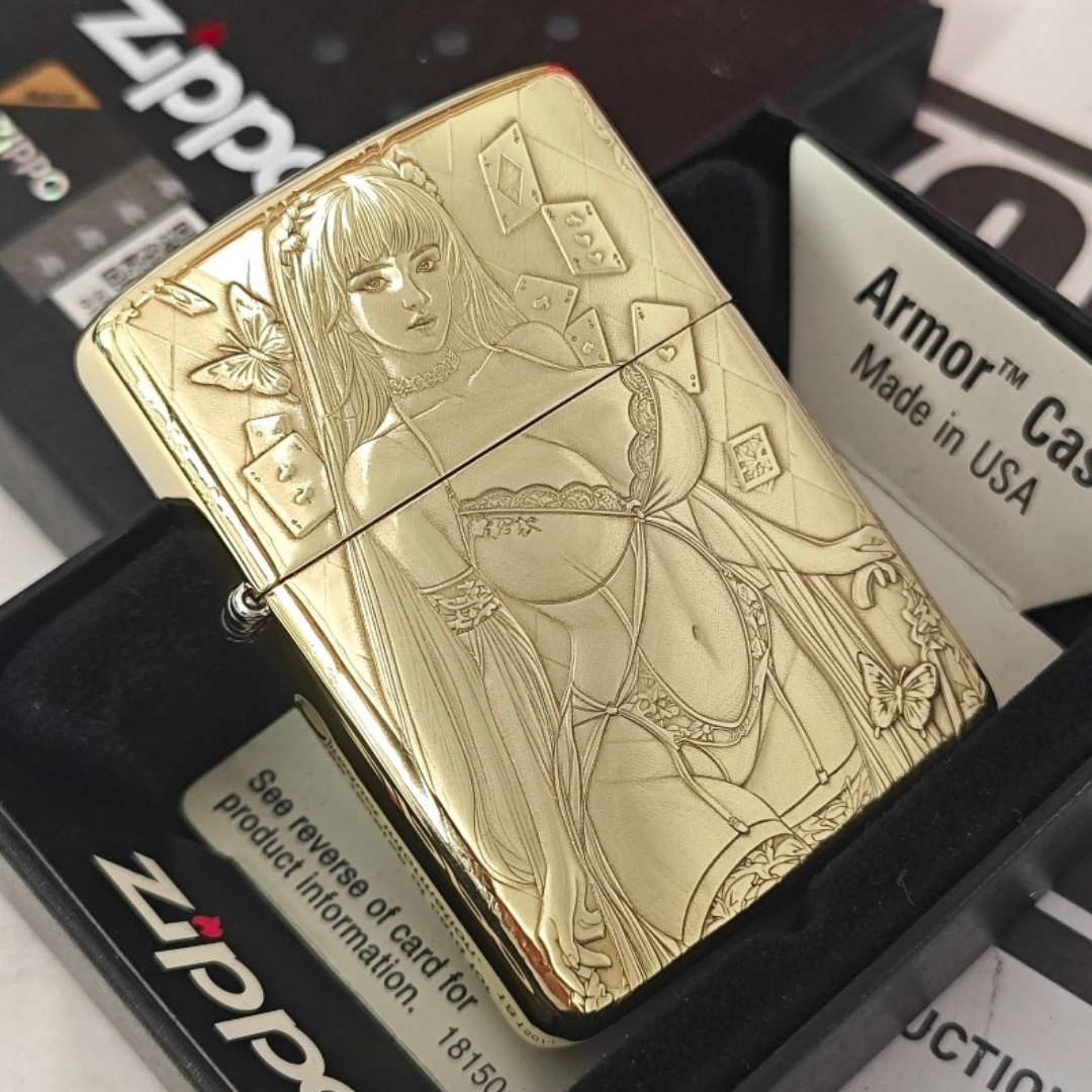 Zippo Bunny Girl Playing Cards