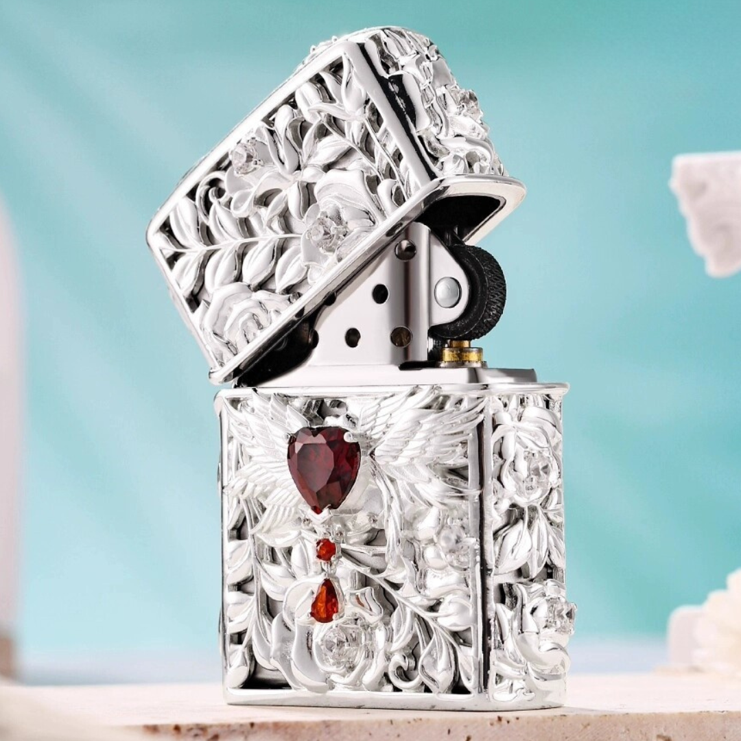 Zippo Gothic Angel Wing Heart