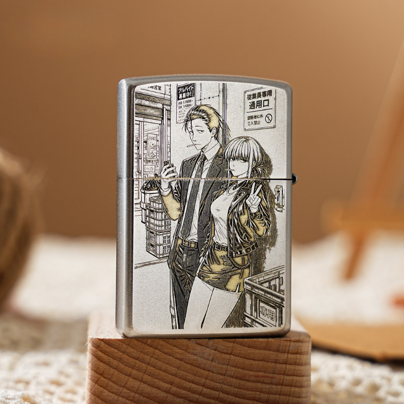Zippo Smoking Behind The Supermarket