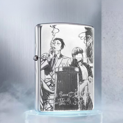 Zippo Smoking Behind The Supermarket