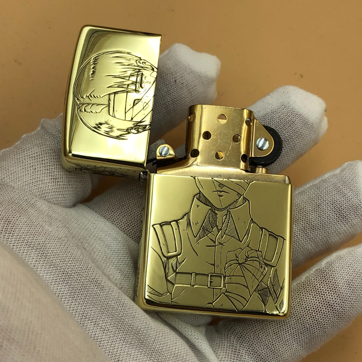 Limited Edition Brass Zippo® – Deep Engraving (Levi & Erwin Inspired) Atack on Titan