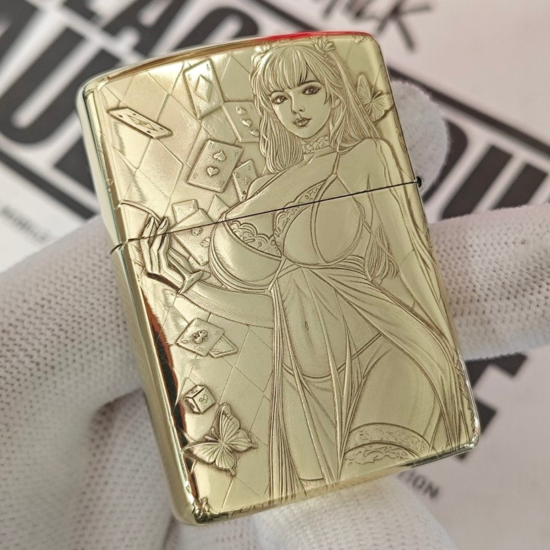 Zippo Bunny Girl Playing Cards