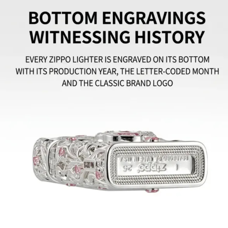 Zippo Filigree Pink Handmade