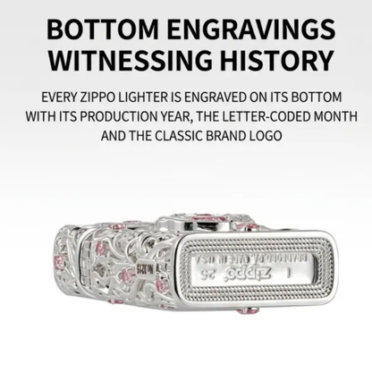 Zippo Filigree Pink Handmade