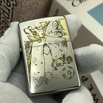 Blue Lock Deep Engraved Zippo Lighter – Model 207 Street Chrome