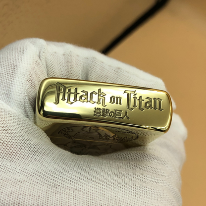 Limited Edition Brass Zippo® – Deep Engraving (Levi & Erwin Inspired) Atack on Titan