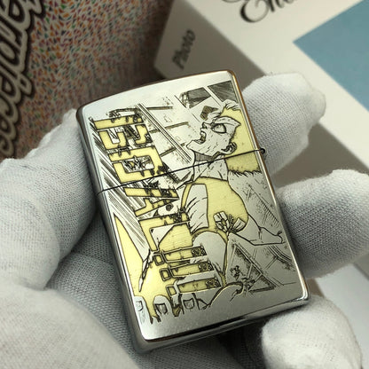 Blue Lock Deep Engraved Zippo Lighter – Model 207 Street Chrome
