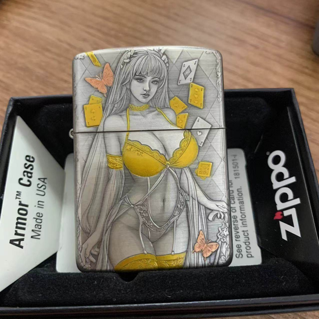 Zippo Bunny Girl Playing Cards