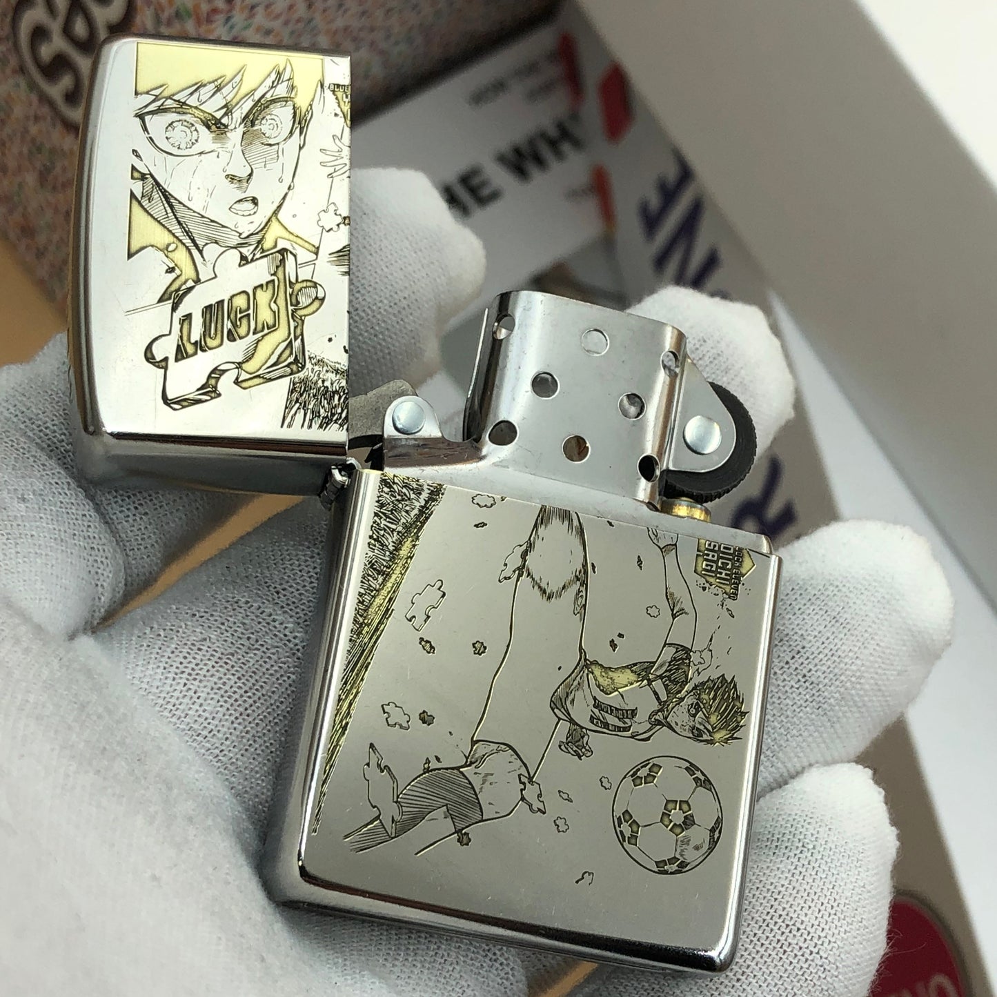 Blue Lock Deep Engraved Zippo Lighter – Model 207 Street Chrome