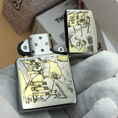 Blue Lock Deep Engraved Zippo Lighter – Model 207 Street Chrome