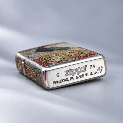 Zippo Saint Benedict Raven Skull