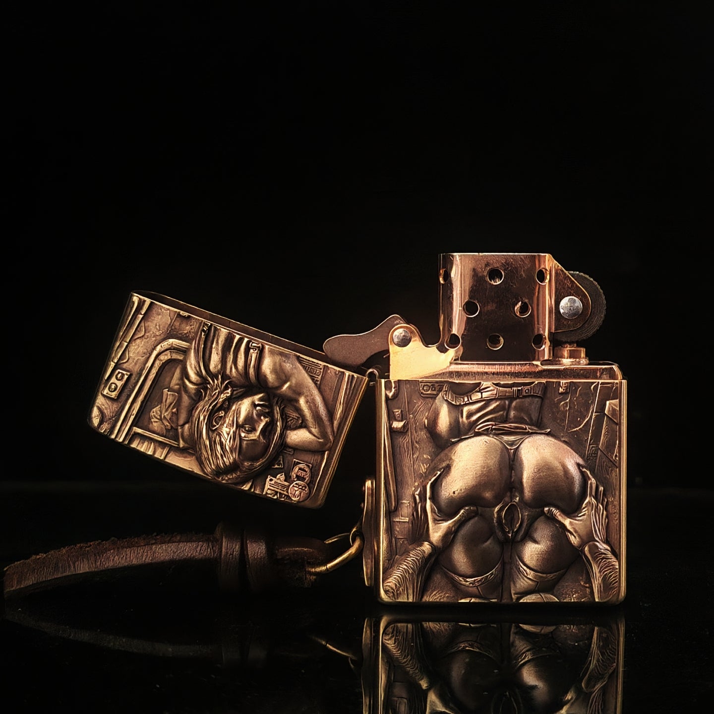 Zippo Girl Against the Wall