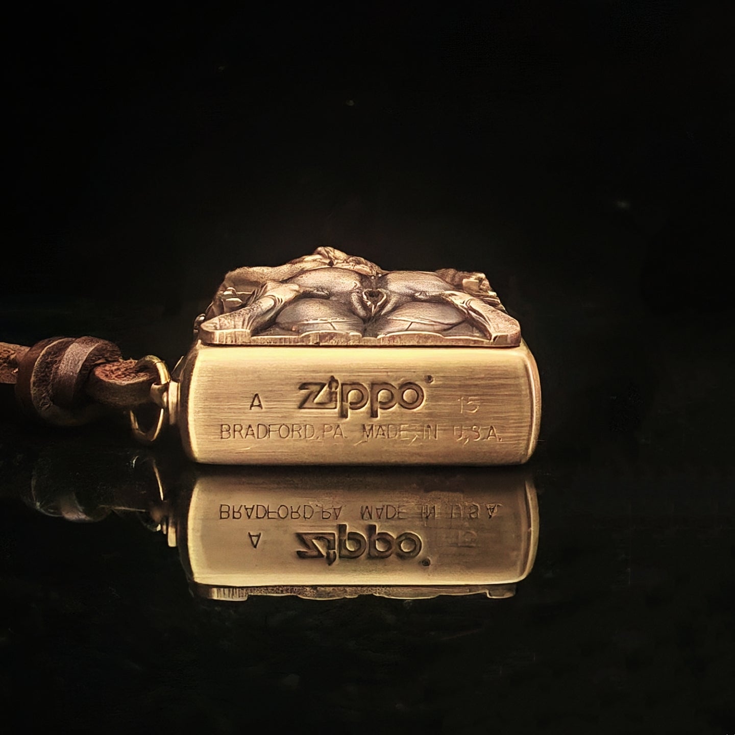 Zippo Girl Against the Wall