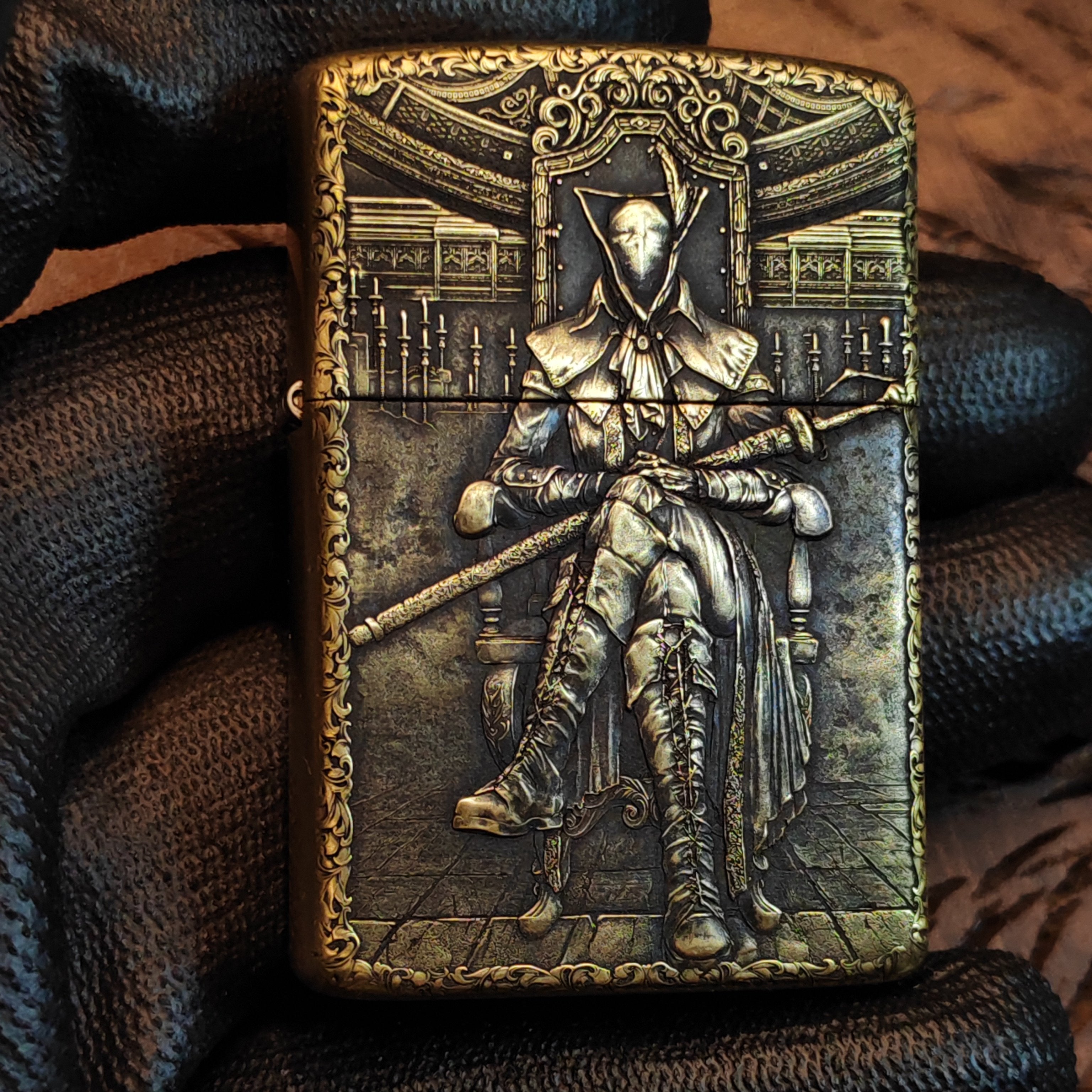Zippo – 3D Relief Antique Brass Lighter – Moklax®