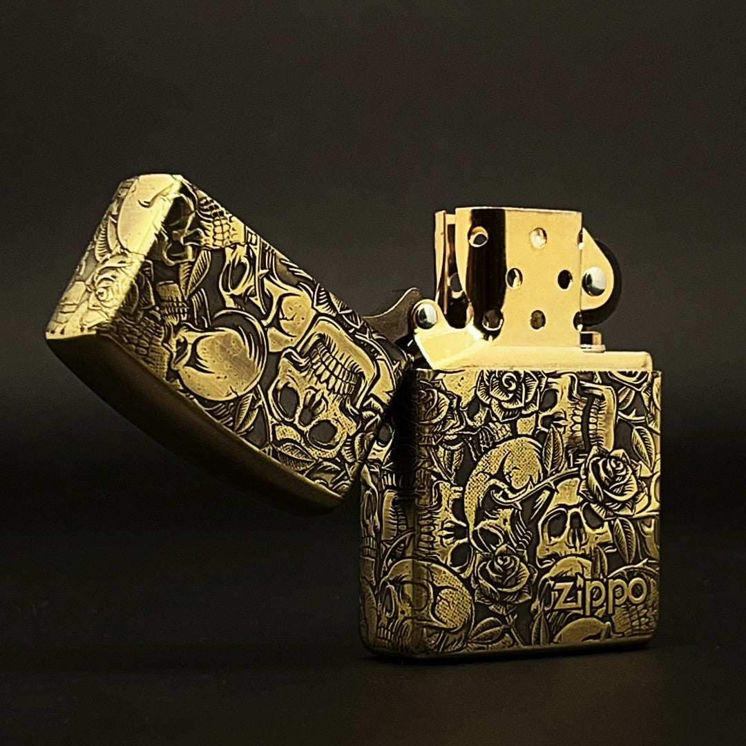 Zippo Skull and Roses