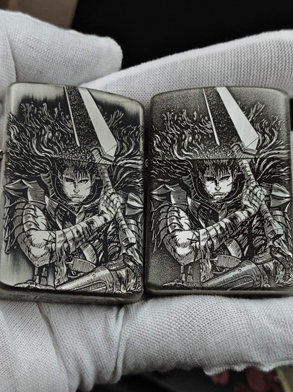 Berserk Zorro White Copper Armor Lighter – Deep Carved (2 Finishes)