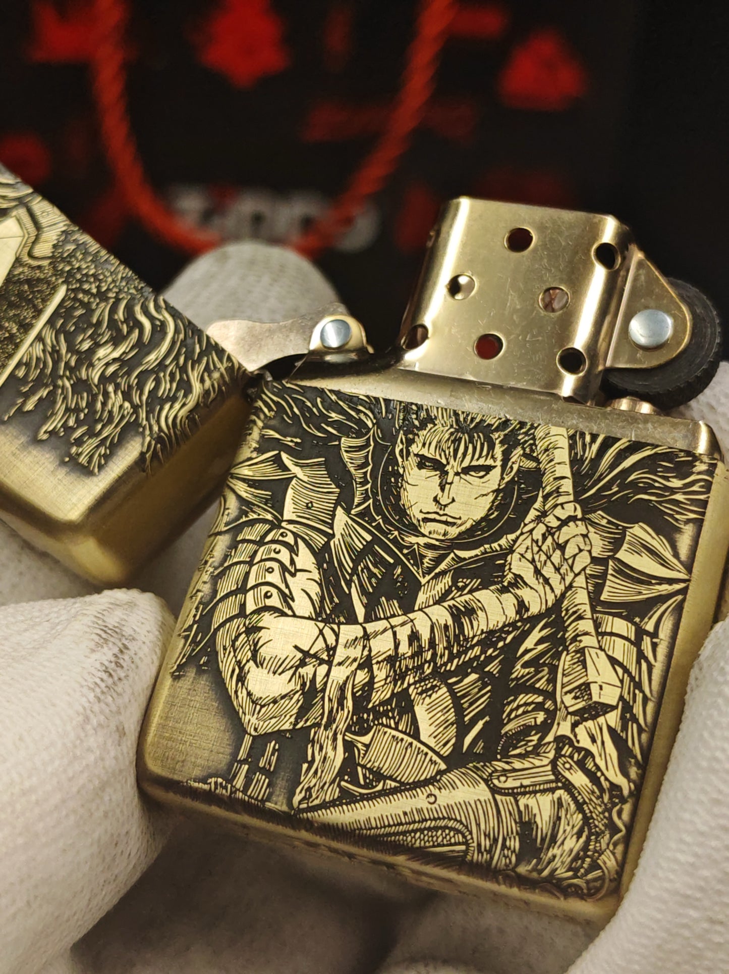 Berserk Zippo Armor – Deep Engraved Brass Lighter