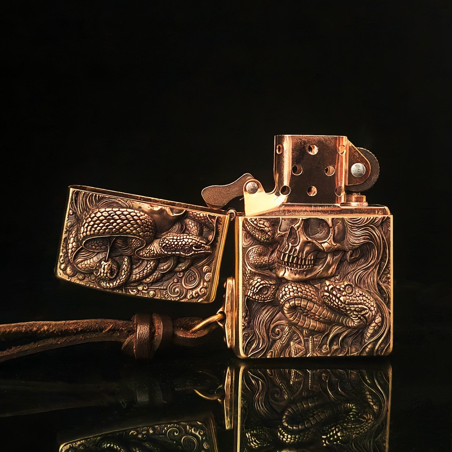 Zippo Skull & Snake