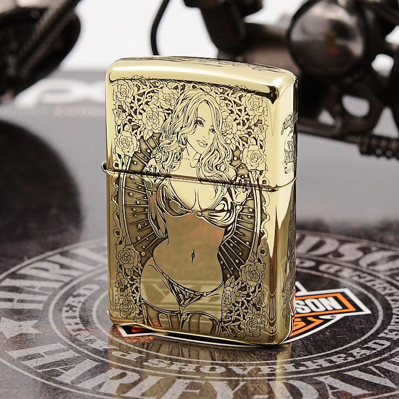 Zippo Floral Tattoo Girl