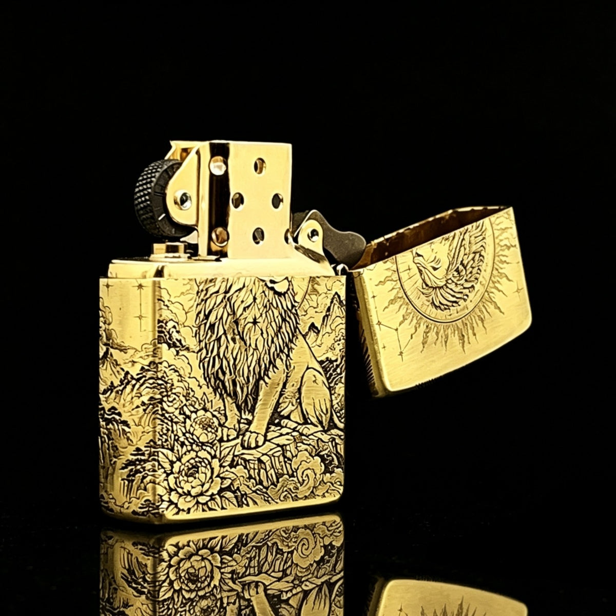 Zippo Japanesse Lion Sun Moon