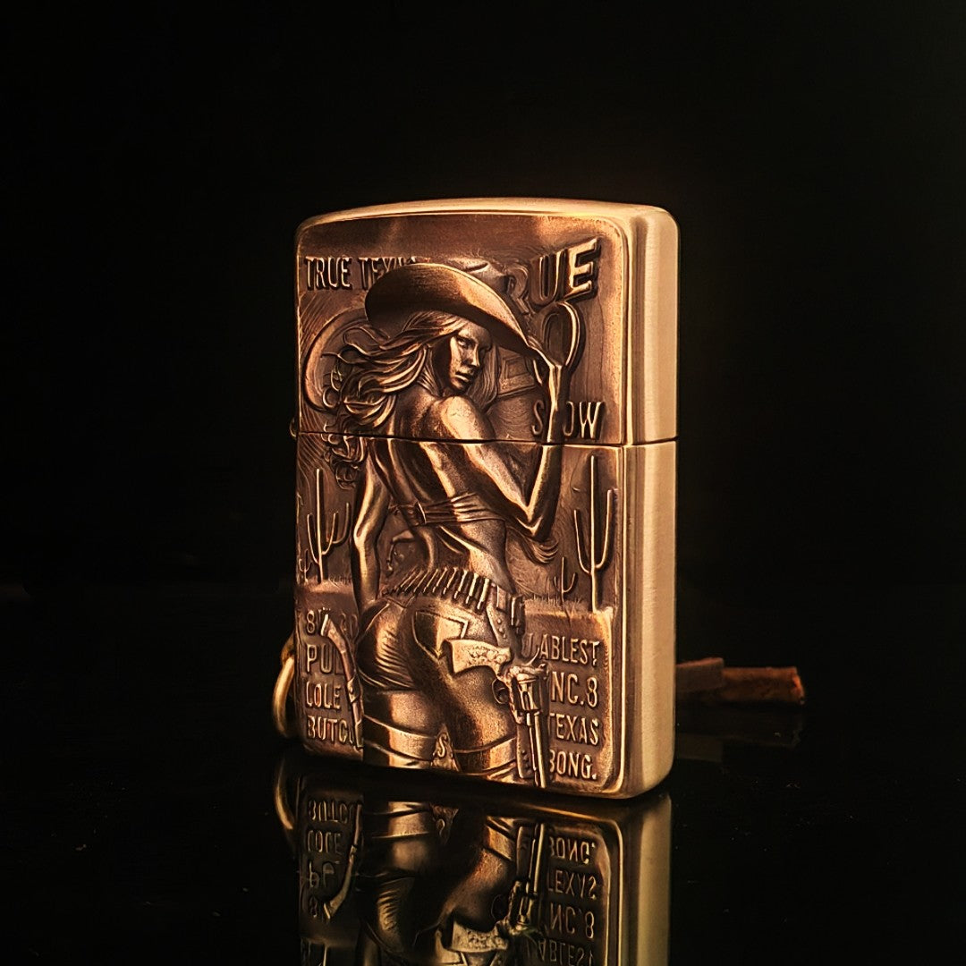 Cowgirl Zippo Lighter