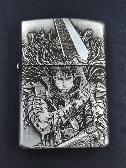 Berserk Zorro White Copper Armor Lighter – Deep Carved (2 Finishes)