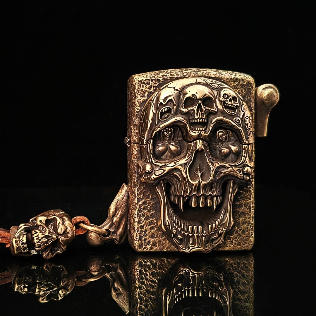 Handmade Zippo Skull