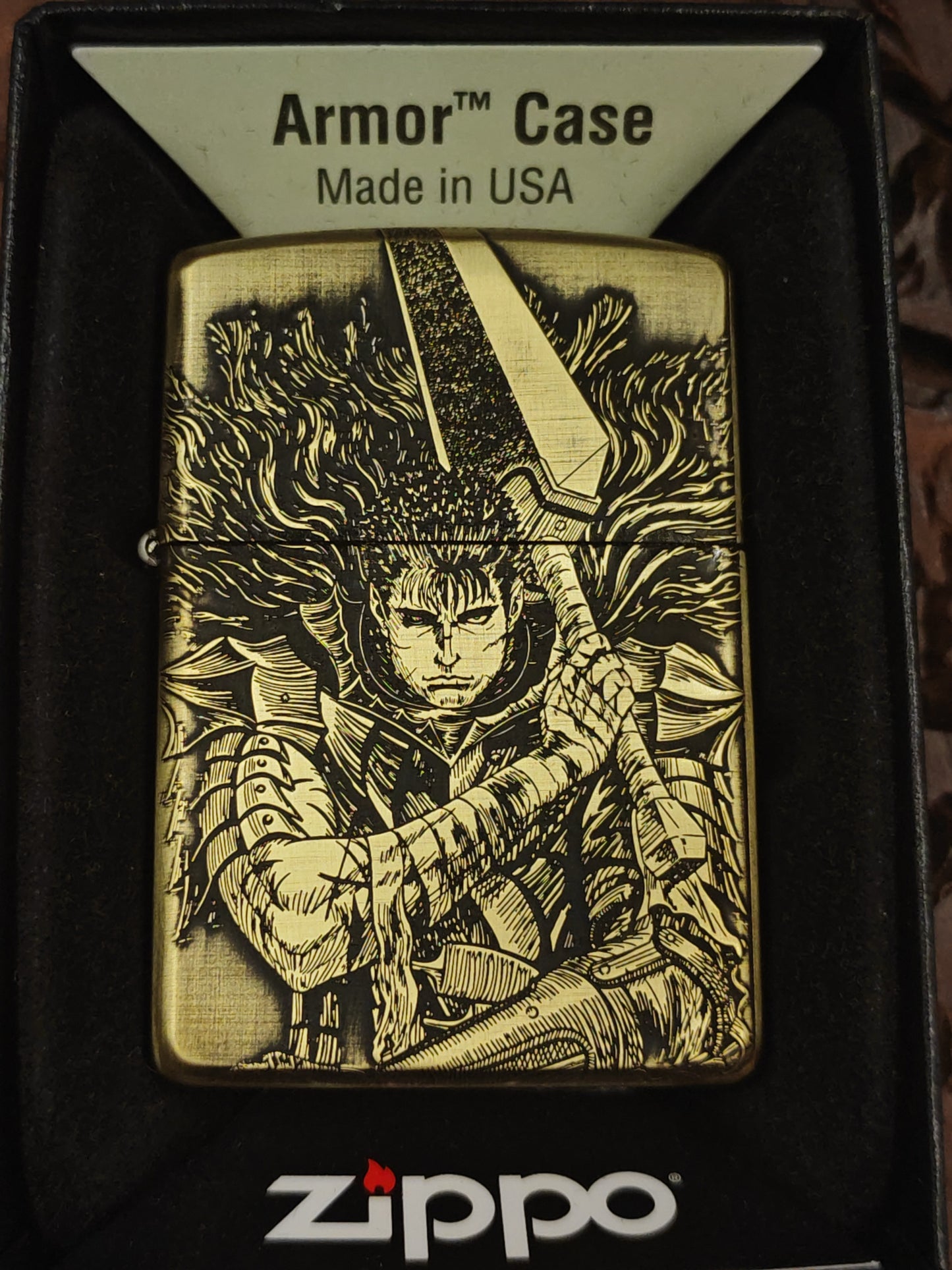 Berserk Zippo Armor – Deep Engraved Brass Lighter
