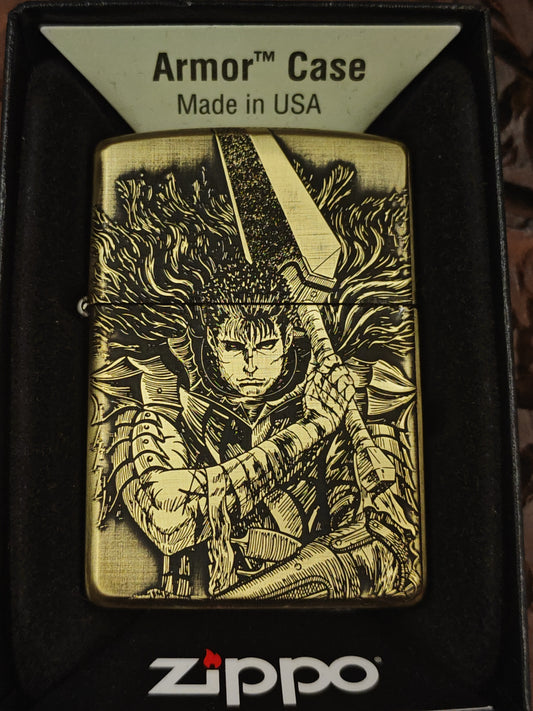 Berserk Zippo Armor – Deep Engraved Brass Lighter