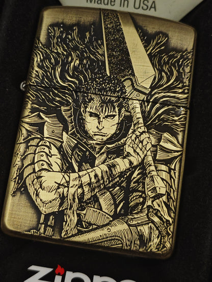 Berserk Zippo Armor – Deep Engraved Brass Lighter