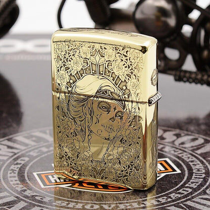 Zippo Floral Tattoo Girl