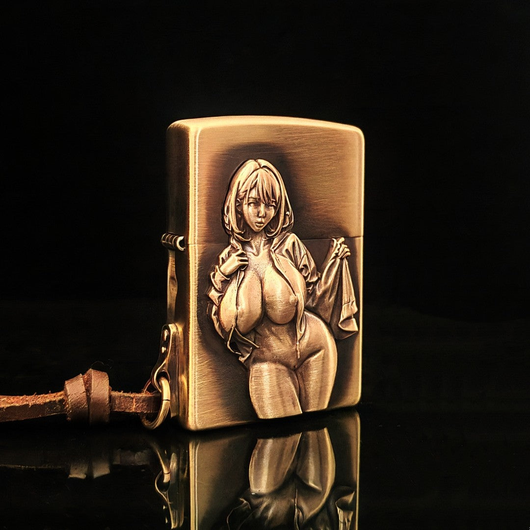 Zippo Sculpted Girl Raised Emblem