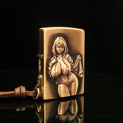 Zippo Sculpted Girl Raised Emblem