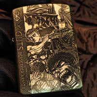 Deep carving and blackening process