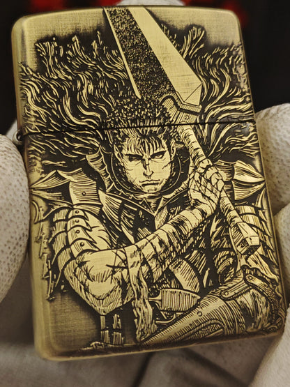 Berserk Zippo Armor – Deep Engraved Brass Lighter