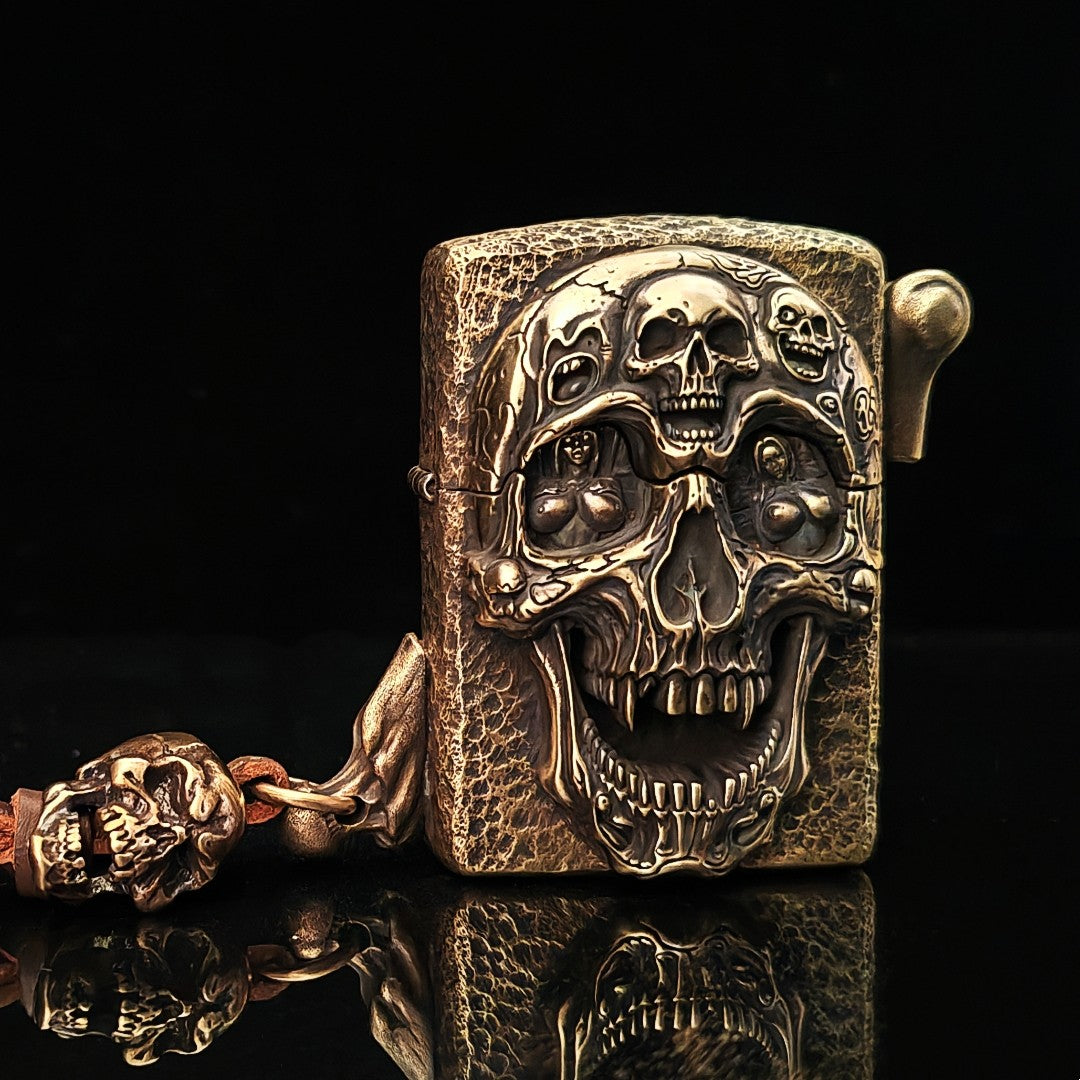 Handmade Zippo Skull