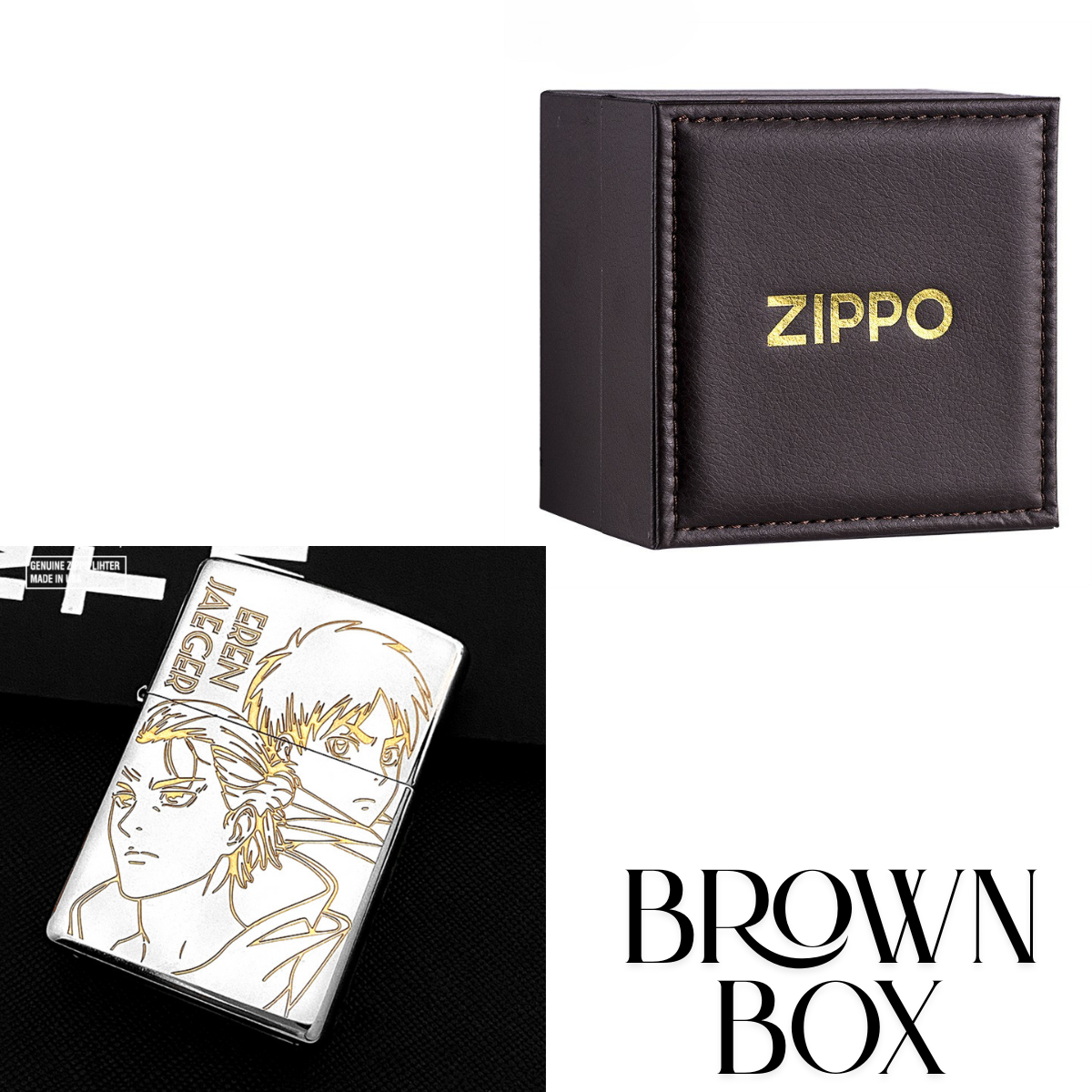 Eren Yeager Attack on Titan Zippo Lighter - Wings of Freedom Engraved
