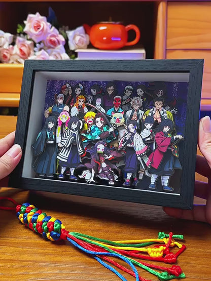 Demon Slayer 3D Frame – Kimetsu no Yaiba Nine Pillars Art
