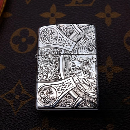 Zippo Sterling Silver Four Horsemen of the Apocalypse