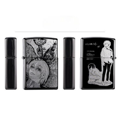 Tokyo Ghoul Zippo Lighter, Laser Engraved, Anime Design